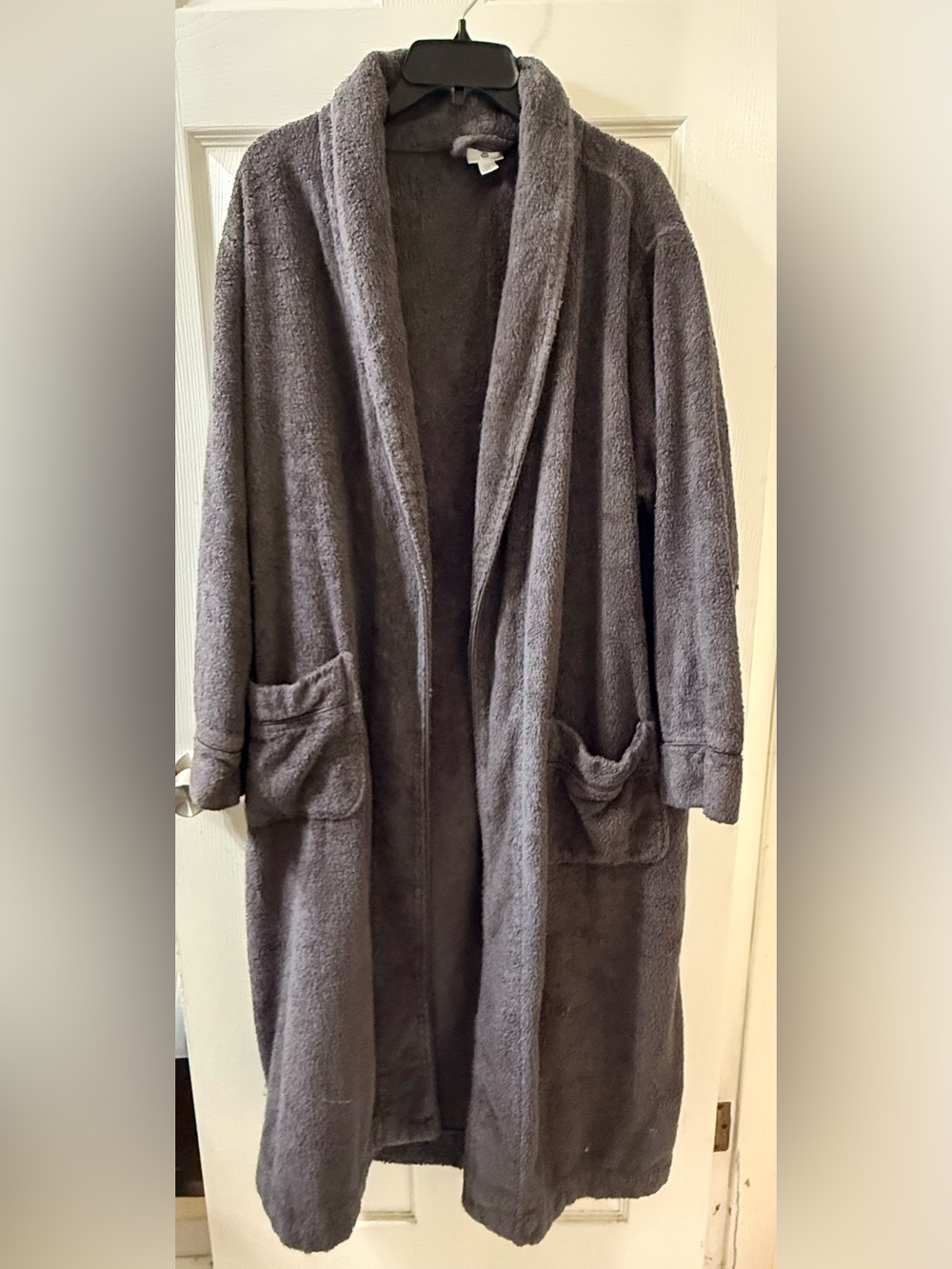 Hotel Collection Robe Turkish Cotton Blnd Pockets *No Tie Belt* L/XL Gray Unisex